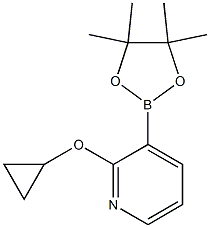 2-cyclopropoxy-3-(4,4,5,5-tetramethyl-1,3,2-dioxaborolan-2-yl)pyridine 구조식 이미지