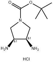 tert-butyl (3S,4R)-3,4-diaminopyrrolidine-1-carboxylate hydrochloride 구조식 이미지