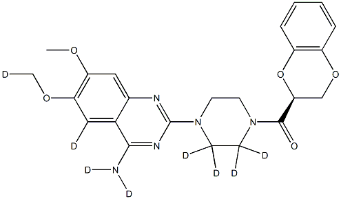 (S)-(+)-Doxazosin-d8 Structure