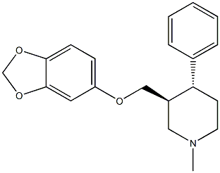 (3S,4R)-3-((benzo[d][1,3]dioxol-5-yloxy)methyl)-1-methyl-4-phenylpiperidine Structure