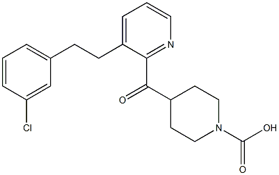 4-[[3-[2-(3-Chlorophenyl)ethyl]-2-pyridinyl]carbonyl]-1-piperidinecarboxylic Acid 구조식 이미지