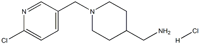 (1-((6-Chloropyridin-3-yl)methyl)piperidin-4-yl)methanamine hydrochloride Structure