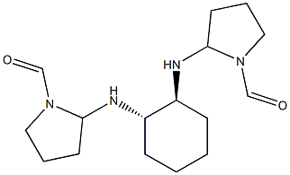 (1S,2S)-N,N'-bis(1-formylpyrrolidin-2-yl)cyclohexane-1,2-diamine Structure