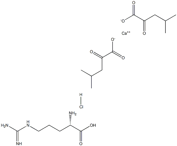 L-arginine hydrochloride calcium ketoisocaproate Structure