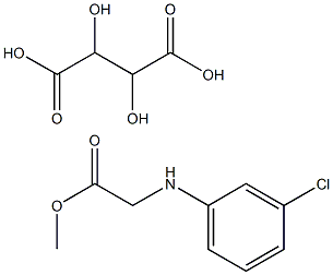 D-M-chlorophenylglycine methyl ester tartrate 구조식 이미지