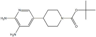 tert-butyl 4-(5,6-diaminopyridin-3-yl)piperidine-1-carboxylate Structure