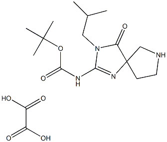 tert-butyl (3-isobutyl-4-oxo-1,3,7-triazaspiro[4.4]non-1-en-2-yl)carbamate oxalate Structure