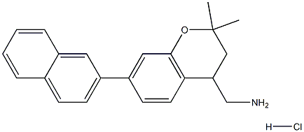 (2,2-dimethyl-7-(naphthalen-2-yl)chroman-4-yl)methanamine hydrochloride Structure