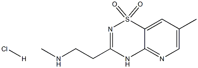 7-methyl-3-(2-(methylamino)ethyl)-4H-pyrido[2,3-e][1,2,4]thiadiazine 1,1-dioxide hydrochloride Structure