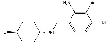 (trans)-4-((2-amino-3,4-dibromobenzyl)amino)cyclohexanol Structure