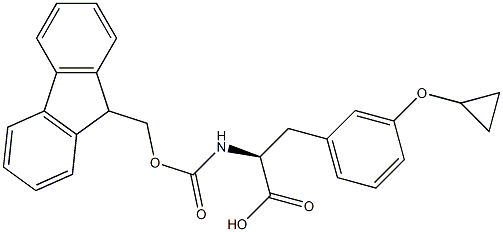(2S)-3-(3-cyclopropoxyphenyl)-2-({[(9H-fluoren-9-yl)methoxy]carbonyl}amino)propanoic acid Structure