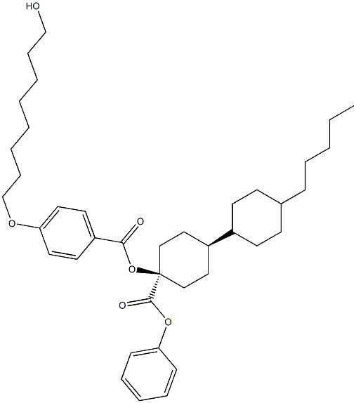 4-((4-((8-hydroxyoctyl)oxy)benzoyl)oxy)phenyl trans,trans-4'-pentyl-[1,1'-bi(cyclohexane)]-4-carboxylate Structure