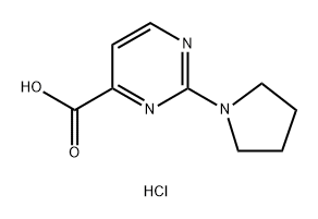 2-(pyrrolidin-1-yl)pyrimidine-4-carboxylic acid hydrochloride Structure