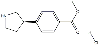 (R)-METHYL 4-(PYRROLIDIN-3-YL)BENZOATE HYDROCHLORIDE Structure