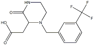 [3-OXO-1-(3-TRIFLUOROMETHYL-BENZYL)-PIPERAZIN-2-YL]-ACETIC ACID Structure