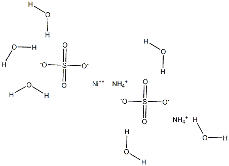 Ammonium nickel(II) sulfate hexahydrate Structure