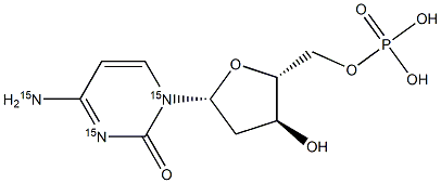 2'-Deoxycytidine 5'-monophosphate-15N3 구조식 이미지