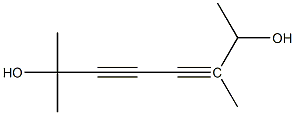 2,6-DIMETHYL-3,5-OCTADIYN-2,7-DIOL 구조식 이미지