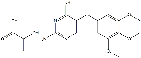 5-[(3,4,5-trimethoxyphenyl)-methyl]-2,4-pyrimidinediamine lactate Structure