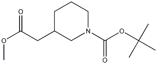 Methyl N-BOC-3-piperidineacetate Structure