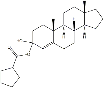 4-androstene diol cyclopentanoate Structure