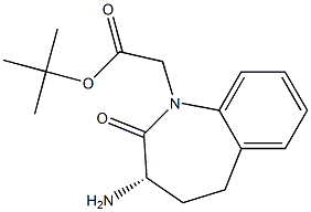 (S)-3-amino-2,3,4,5-tetrahydro-2-oxo-1hydro-1-benzazepine-1-acetic acid tert-butyl ester 구조식 이미지