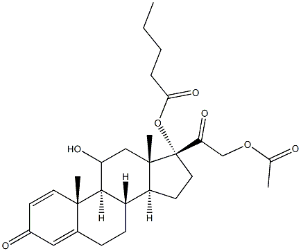 Prednisolone acetate valerate 구조식 이미지