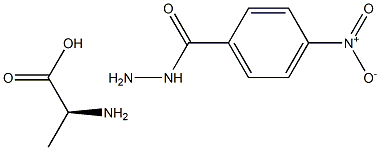 N-p-nitrobenzoyl-hydrazine-alanine 구조식 이미지