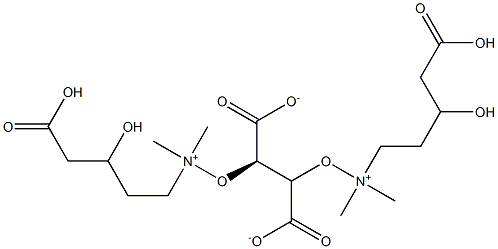 (R)-bis[(3-carboxy-2-hydroxypropyl)trimethylammonio]-L-tartrate 구조식 이미지