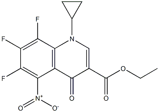 Ethyl 1-cyclopropyl-5-nitro-6,7,8-trifluoro-1,4-dihydro-4-oxo-3-quinolinecarboxylate Structure