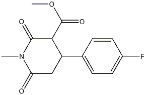 Methyl 4-(4-fluorophenyl)-1-methyl-2,6-dioxopiperidine-3-carboxylate Structure