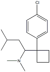 1-[1-(4-CHLOROPHENYL)CYCLOBUTYL]-3-METHYL-N,N-DIMETHYL-BUTYLAMINE Structure