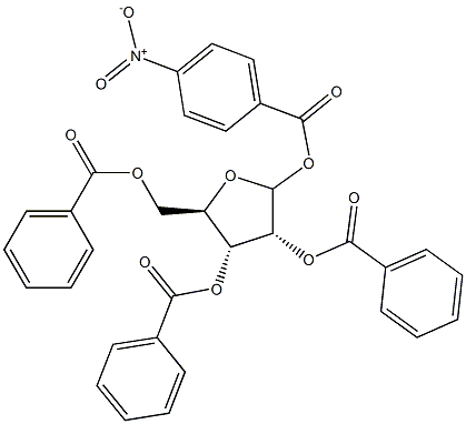 2,3,5-Tri-O-benzoyl-1-O-(4-nitrobenzoyl)-D-ribofuranose 구조식 이미지