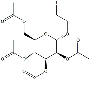 2-Iodoethyl2,3,4,6-tetra-O-acetyl-a-D-mannopyranoside Structure