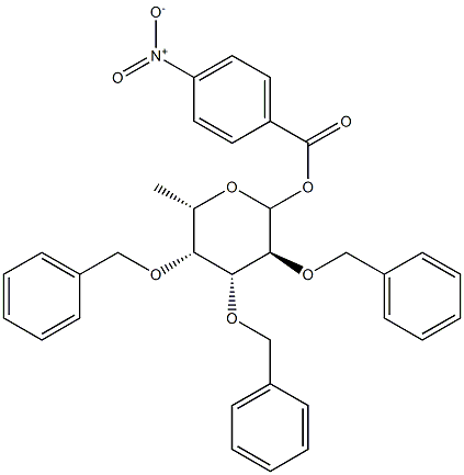 4-Nitrobenzoyl2,3,4-tri-O-benzyl-L-fucopyranose 구조식 이미지