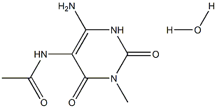 5-Acetamido-6-amino-3-methyluracilhydrate Structure
