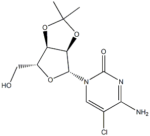 5-Chloro-2',3'-O-isopropylidene-D-cytidine 구조식 이미지