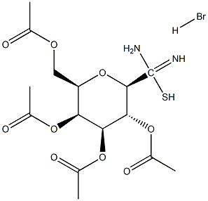 C-(2,3,4,6-Tetra-O-acetyl-b-D-galactopyranosyl)thiopseudoureaHBr 구조식 이미지