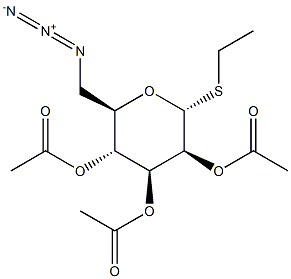 Ethyl2,3,4-tri-O-acetyl-6-azido-6-deoxy-a-D-thiomannopyranoside 구조식 이미지