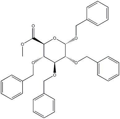 Methyl2,3,4-tri-O-benzyl-a-D-glucuronidebenzylester 구조식 이미지