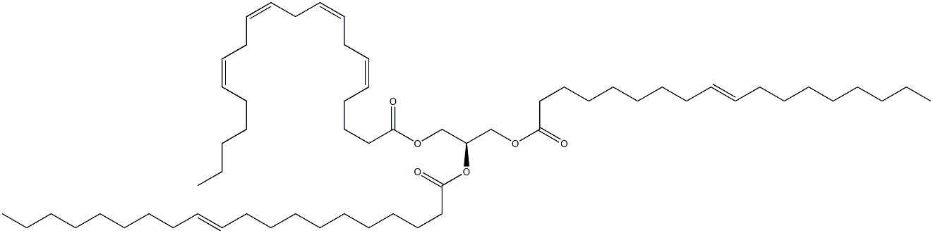 1-(9Z-octadecenoyl)-2-(11Z-eicosenoyl)-3-(5Z,8Z,11Z,14Z-eicosatetraenoyl)-sn-glycerol Structure