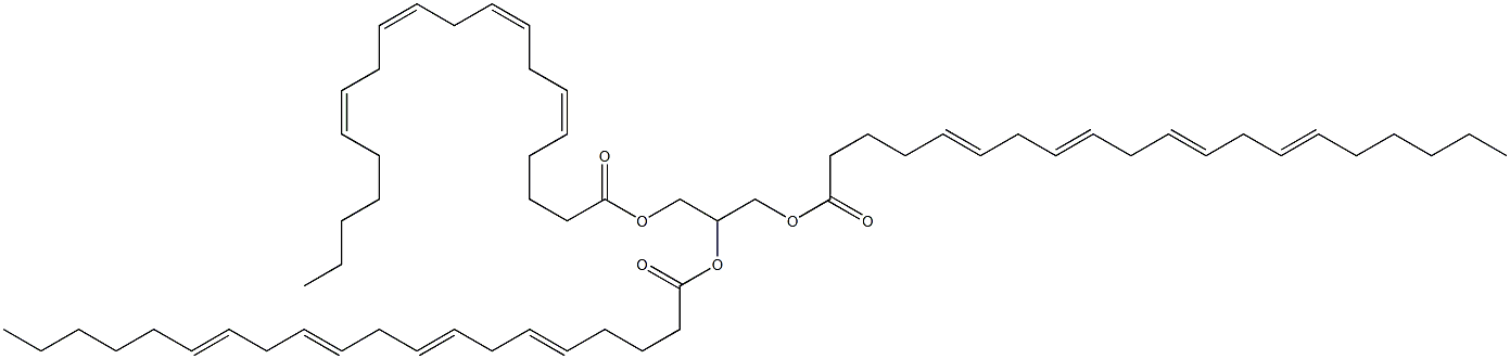 1,2,3-tri-(5Z,8Z,11Z,14Z-eicosatetraenoyl)-sn-glycerol 구조식 이미지