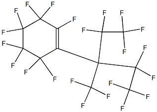 1,3,3,4,4,5,5,6,6-Nonafluoro-2-[2,2,3,3,3-pentafluoro-1-(1,1,2,2,2-pen tafluoroethyl)-1-(trifluoromethyl)propyl]-1-cyclohexene 구조식 이미지