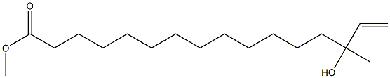 14-Hydroxy-14-methyl-hexadec-15-enoic acid, methyl ester Structure
