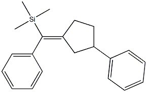Cyclopentane, 1-phenyl-3-(1-phenyl-1-trimethylsilylmethylene)- Structure