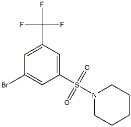 1-{[3-Bromo-5-(trifluoromethyl)phenyl]sulphonyl}piperidine 구조식 이미지