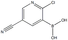 2-Chloro-5-cyanopyridine-3-boronic acid 96% Structure
