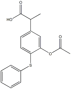 5-(1-CARBOXYETHYL)-2-(PHENYLTHIO)PHENYL ACETIC ACID 구조식 이미지