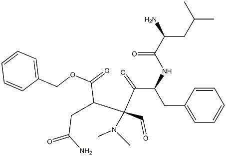 benzyloxycarbonyl-leucyl--phenylalanyl-N,N-dimethylglutaminal 구조식 이미지