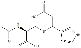 N-acetyl-S-(2-carboxy-1-(1H-imidazol-4-yl)ethyl)cysteine 구조식 이미지
